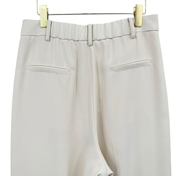 French Connection Cream Wide Leg Pleated High Waist Trouser Career Pants - Picture 5 of 11